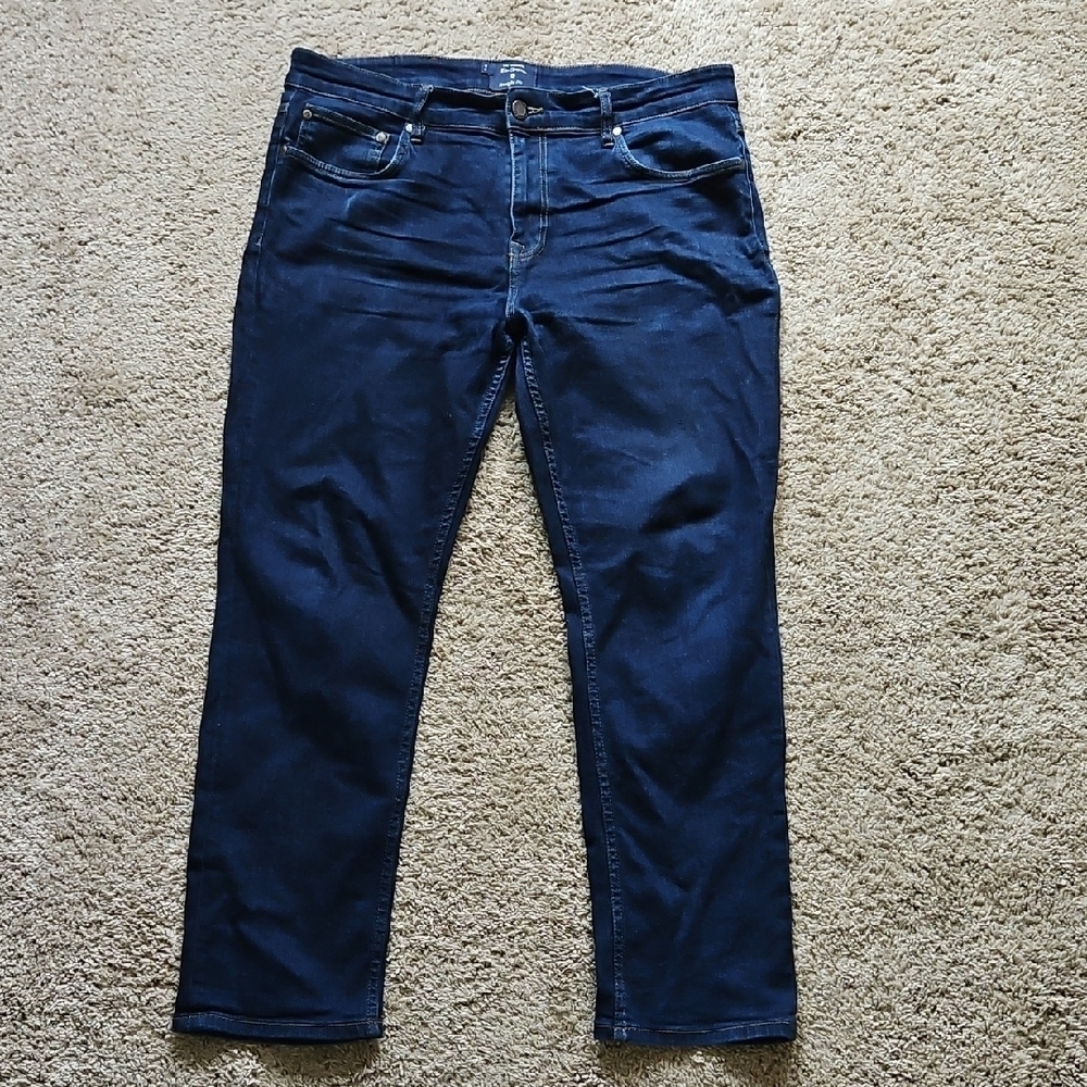 The Original Ben Sherman Straight Fit Jeans, Dark Wash, Size 38S